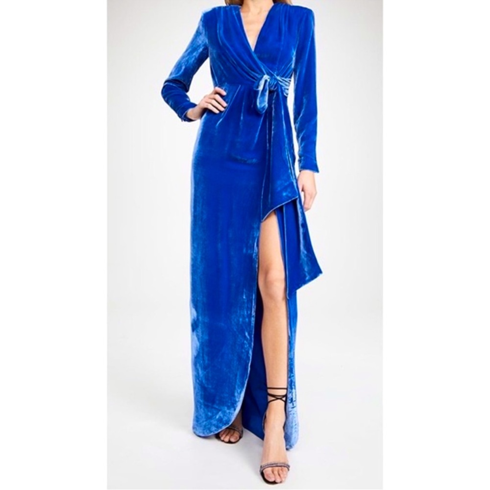 Cinq a Sept Kiley Velvet Wrap Gown NWT